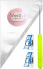 Sacos de confeitar Weetiee Tipless 30 cm 100 unidades com clipes e agulha
