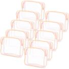 Sacos de cosméticos Tbestmax Clear Waterproof Travel, pacote com 10