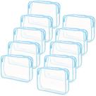 Sacos de cosméticos Tbestmax Clear Waterproof Travel Toiletry x10