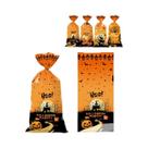Sacos De Doces De Halloween 50un. 4 Em 1: Mix De Lanches Assustadores E Biscoitos, Lembrancinha