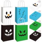 Sacos de doces ou travessuras de Halloween FOGWOWO 48 unidades com alças