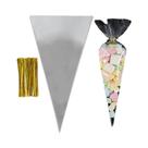 Sacos De Doces Transparentes Em Forma De Cone 50 Unidades Embalagens Plásticas Para Alimentos E