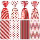 Sacos de doces Whaline Valentine, 13 x 27 cm, vermelhos, pacote com 160