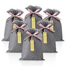 Sacos de embrulho de tecido Yatinbos Grey Reutilizáveis, conjunto de 6, 12x18cm