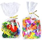 Sacos de guloseimas de celofane Pigpot Party 6 x 9 polegadas, 100 unidades com gravatas Sacos de guloseimas de celofane Pigpot Party 6 x 9 polegadas, 100 unidades com gravatas