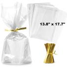 Sacos de guloseimas de celofane Zcintert Clear 13,8 x 17,7 cm 100 unidades