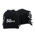 Sacos de joias Shintop Little Velvet 8x10cm pretos 50 unidades