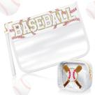 Sacos de lanche de beisebol Hillban Chenille Letter, 2 peças de nylon e PVC