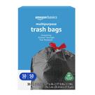 Sacos de lixo Amazon Basics Flextra 30 galões 50 unidades Sacos de lixo Amazon Basics Flextra 30 galões 50 unidades