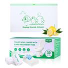 Sacos de lixo AWohh Toilet Liners, pacote com 30 pacotes com aroma de limão