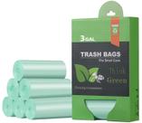 Sacos de lixo AYOTEE 10L compostáveis 125 unidades, 2,6 galões, verdes