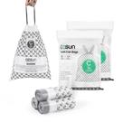 Sacos de lixo Cesun Code C 5L 90 unidades com cordão branco Sacos de lixo Cesun Code C 5L 90 unidades com cordão branco