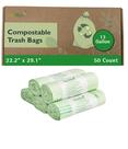 Sacos de lixo compostáveis BioMat 13 galões (50 unidades) Sacos de lixo compostáveis BioMat 13 galões (50 unidades)
