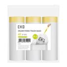 Sacos de lixo EKO Easy-Dispense Roll 60 unidades e 8 galões transparentes