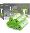 Sacos de lixo FORID 15L/4 galões 150 unidades verdes sem perfume