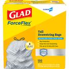 Sacos de lixo Glad ForceFlex Clorox 13 galões 100 unidades