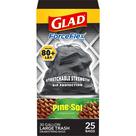 Sacos de lixo Glad ForceFlex Drawstring 30L 25 quilates Pine-Sol Scent