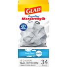 Sacos de lixo Glad ForceFlex MaxStrength 13L 34 Ct Fresh Scent