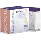 Sacos de lixo happimess HPM3000B-CLEAR 20L, 60 unidades, pacotes com 3