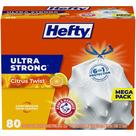Sacos de lixo Hefty Ultra Strong 13 galões 80 unidades brancos