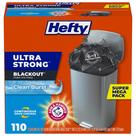 Sacos de lixo Hefty Ultra Strong 13 galões pretos 110 sacos