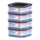 Sacos de lixo Omlishy Jumbo Square para recargas de baldes de fraldas, pacote com 4
