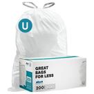 Sacos de lixo Plasticplace Custom Fit simplehuman Code U 200Ct