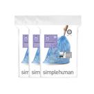 Sacos de lixo simplehuman Code D 20L/5,3 galões 60 unidades azuis