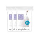 Sacos de lixo simplehuman Code N 45-50L 60 unidades brancos