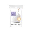 Sacos de lixo simplehuman Code Q 50-65L 20 unidades brancos