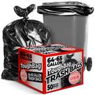Sacos de lixo ToughBag 240-246L 50x60cm pretos 50 unidades