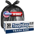 Sacos de lixo ToughBag 240-246L Heavy Duty 50x48" pretos 50Ct