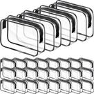 Sacos de maquiagem para cosméticos Reginary Clear PVC impermeável 28 unidades Sacos de maquiagem para cosméticos Reginary Clear PVC impermeável 28 unidades
