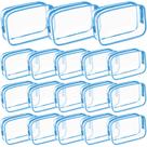 Sacos de maquiagem Saintrygo Saco de cosméticos de PVC transparente, pacote com 18