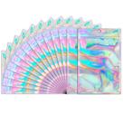 Sacos de Mylar holográficos que podem ser fechados novamente, 100 peças, 14x20cm Funfery