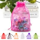 Sacos de organza ANZNKU Sheer Mesh com cordão de 6,5 x 9 polegadas, 100 unidades Sacos de organza ANZNKU Sheer Mesh com cordão de 6,5 x 9 polegadas, 100 unidades