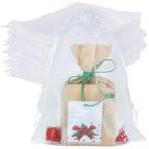 Sacos de organza, pacote HRX, 100 unidades brancas, 20x30cm para presentes