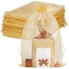 Sacos de organza, pacote HRX, 100 unidades de ouro, 20x30cm para presentes Sacos de organza, pacote HRX, 100 unidades de ouro, 20x30cm para presentes