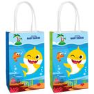 Sacos de papel Kraft Amscan Baby Shark 8 peças 14x22x8cm Sacos de papel Kraft Amscan Baby Shark 8 peças 14x22x8cm