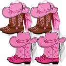 Sacos de papel para presente Mooliwe Western Cowboy Cowgirl 16 unidades rosa