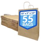 Sacos de papel Reli. Marrom com alças 10x5x13cm, pacote com 55 Kraft Sacos de papel Reli. Marrom com alças 10x5x13cm, pacote com 55 Kraft
