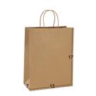 Sacos de papel Sacola Dream Gift Bags 13x7x17cm 50 unidades Brown Kraft