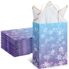 Sacos de papel Snowflake ReliThick, 30 unidades de doces gelados, azul/roxo