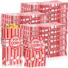 Sacos de pipoca Leinuosen 1200 unidades de 60 ml de papel vermelho e branco