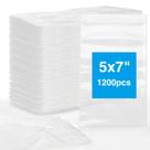 Sacos de plástico Aubeco 1200 unidades transparentes de 5 x 7 cm Zip Seal Poly Baggies