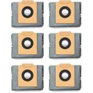 Sacos de pó, pacote com 6 unidades, de grande capacidade, compatíveis com eufy X10 Pro Omni
