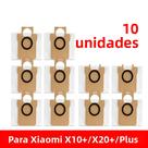 Sacos De Poeira Para Aspirador Robô Xiaomi X20 plus X20/Pro, 10 Peças, Acessórios De Substituição