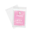 Sacos de poliéster com zíper iMailer 6 x 9 cm, 100 unidades, zíper transparente e resselável