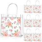 Sacos de presente Aliceset Clear Floral PVC 20 unidades para festa 20x20x8cm