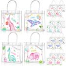 Sacos de presente Aliceset Pink Dinosaur Clear PVC 20 unidades 20x20x8cm